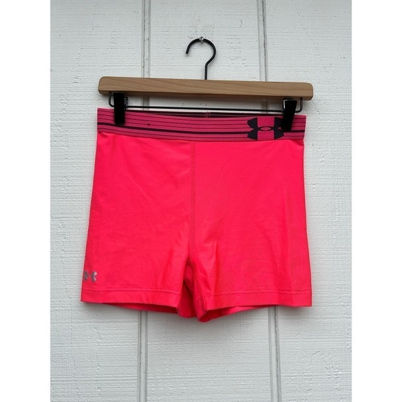 Under Armor Women's‎ Hot Pink Spandex Shorts, Sz Small - Picture 3 of 4
